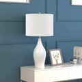 Henn & Hart Bella White Porcelain Table Lamp TL0279